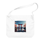 HRC_SUZURI-01の神社 富士山と鳥居 Big Shoulder Bag