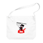 オリジナルデザインTシャツ　SMOKIN'のモクモックマゾンビ　黒 Big Shoulder Bag