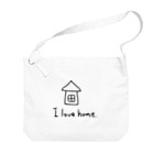 シンプル屋さんのI love home． Big Shoulder Bag