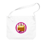 kaekoのフレンチトースト  ピンクストライプ Big Shoulder Bag