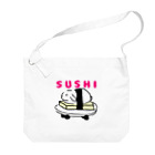 mamiwaのZooっと おんらいんSHOPのSUSHIうさぎ Big Shoulder Bag