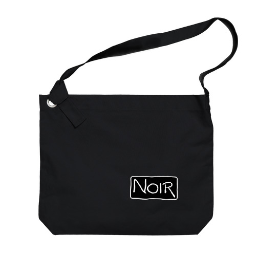 NOIR LOGO シンプル　白枠 Big Shoulder Bag