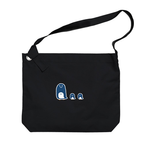 ペンギン親子合体(2匹付きver) Big Shoulder Bag