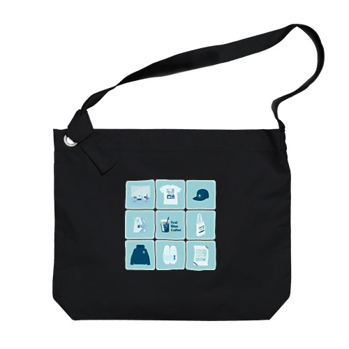TealBlueItems _Cube BLUE Ver. Big Shoulder Bag