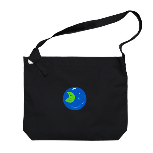 月と地球　 Big Shoulder Bag