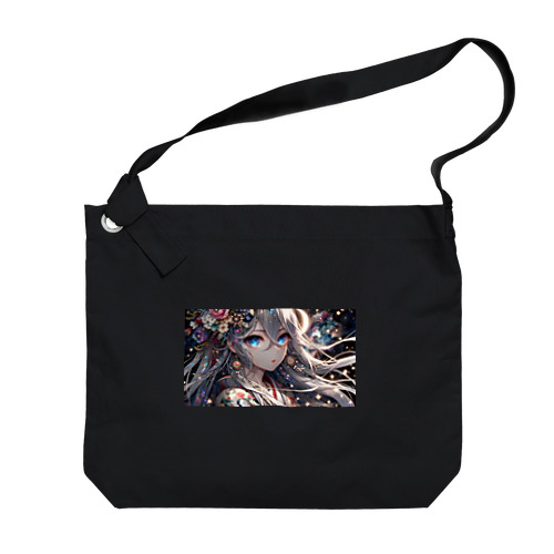 月下の神秘的な夜 Big Shoulder Bag