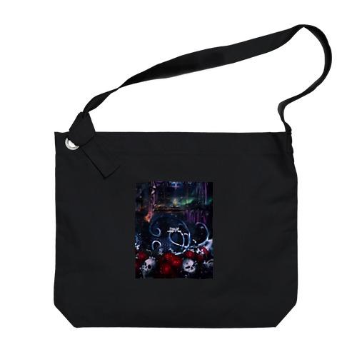 (縦長)Dark Gothic Big Shoulder Bag