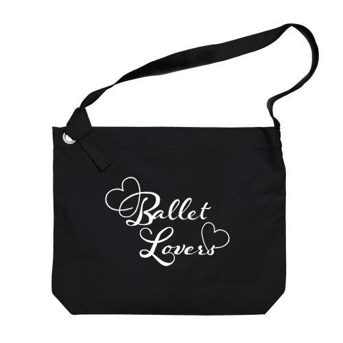 Ballet Lovers white ビッグショルダーバッグ