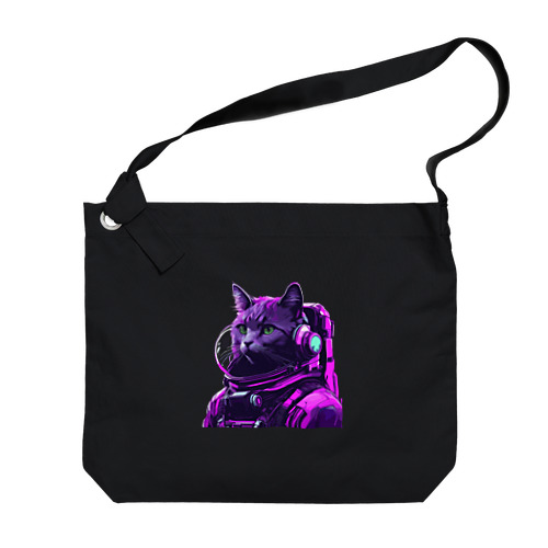 宇宙飛行士ねこ Big Shoulder Bag