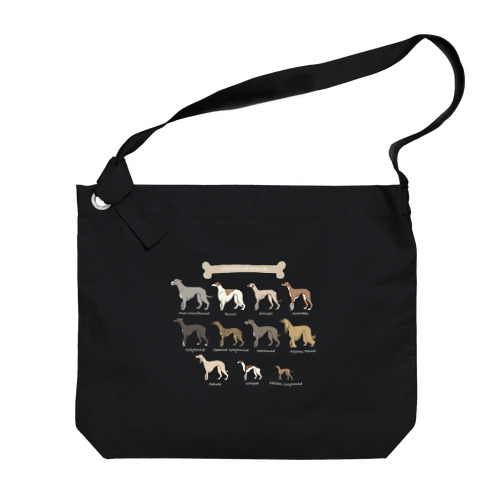 Sighthound Friends(濃色推奨) Big Shoulder Bag