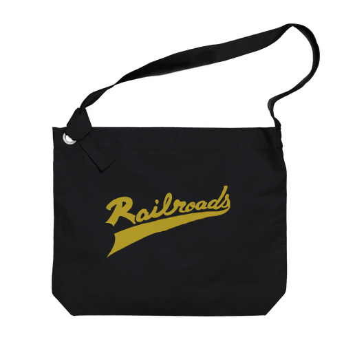 Railroadsロゴタイプ　きいろ Big Shoulder Bag