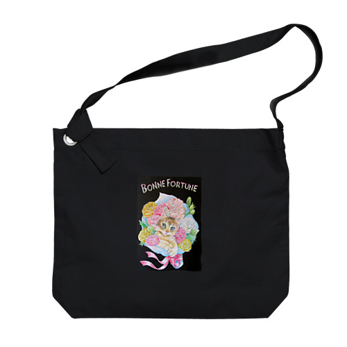 しあわせのねこの花束 Big Shoulder Bag