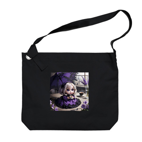 黒と紫のゴシックドール Big Shoulder Bag