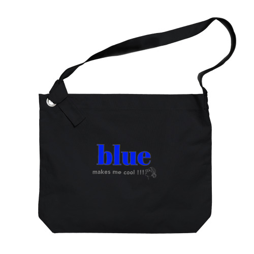 大人の推し活グッズ　おしゃれ　推しカラー  推し色　カラーロゴグッズ（ブルー ） Big Shoulder Bag