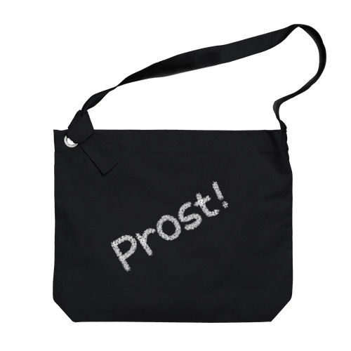 Prost!／ロゴ・white Big Shoulder Bag