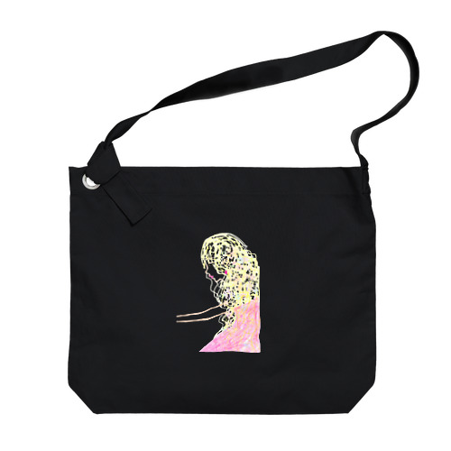 髪に花をつけた女の子 Big Shoulder Bag