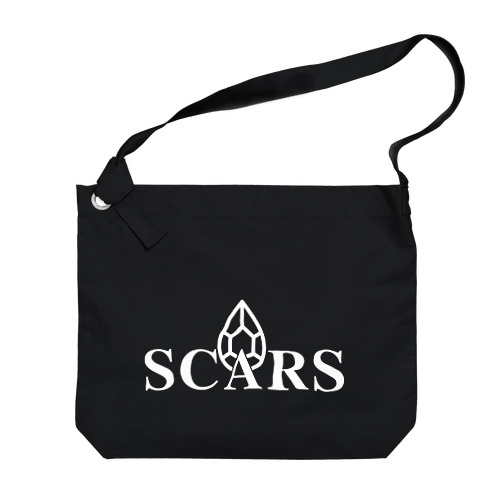 SCARS　ロゴ（白） Big Shoulder Bag