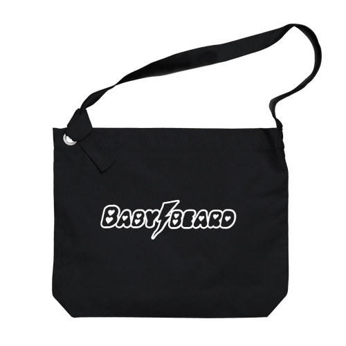 BABYBEARD Official LOGO (white) Big Shoulder Bag