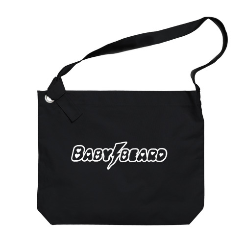 BABYBEARD Official LOGO (white) ビッグショルダーバッグ