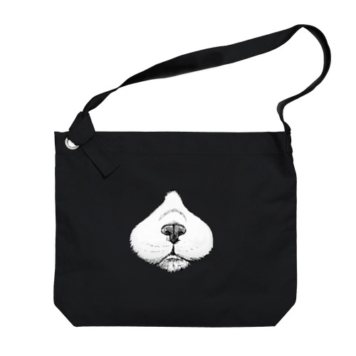 ニンニク（ハチワレ猫の鼻まわり） Big Shoulder Bag
