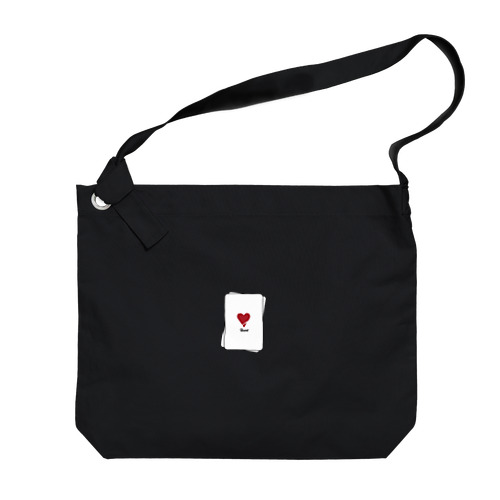 トランプ　ハートカード　（レッド）TYPE２ Big Shoulder Bag