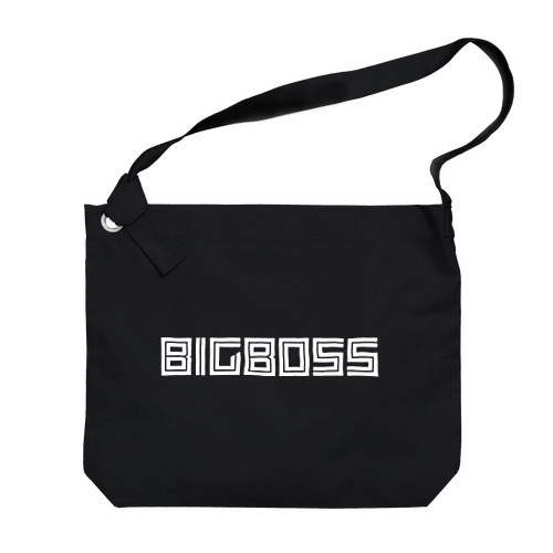 「BIG BOSS」新ロゴ フォント 白文字 ビッグショルダーバッグ