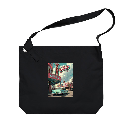 Vintage American City Big Shoulder Bag