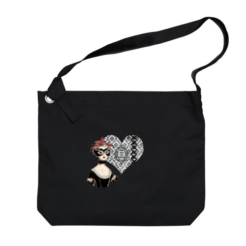 Keep Calm and Goth On♱マリー・アントワネット『Masquerade』♱黒ロリ ゴスロリ ゴシック  Big Shoulder Bag