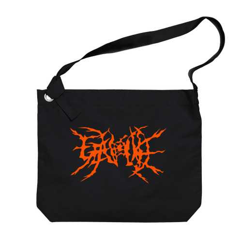 GENOCIDE メタルロゴ　オレンジ Big Shoulder Bag