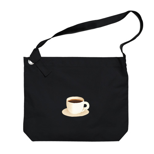 シンプル コーヒー Big Shoulder Bag