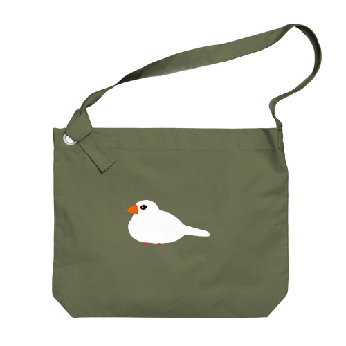 白文鳥のぶんちゃん Big Shoulder Bag