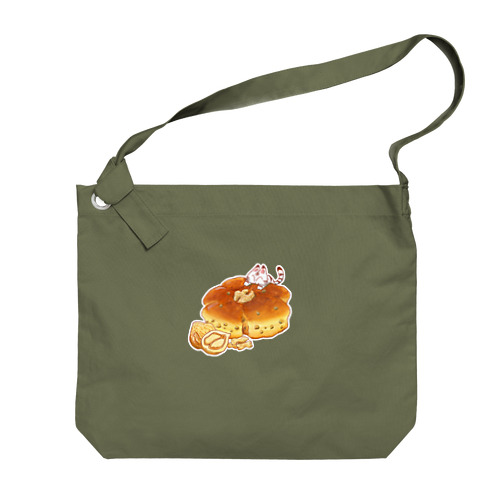にゃんこ＆食《くるみパン》・改 Big Shoulder Bag