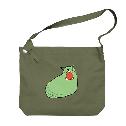 あくび猫 Big Shoulder Bag