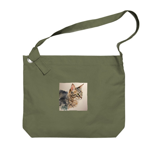 横向き猫 Big Shoulder Bag