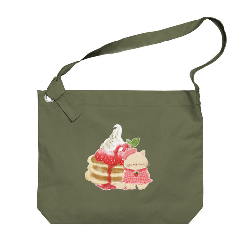 プーミーちゃんといちごのパンケーキ Big Shoulder Bag