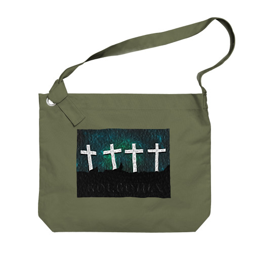 GOLGOTHA OIL PAINTING Big Shoulder Bag