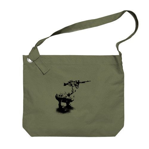 cassowary(ロゴなしモノクロロボットのみ) Big Shoulder Bag