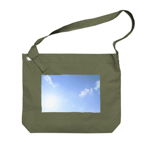 青空、太陽、雲 Big Shoulder Bag