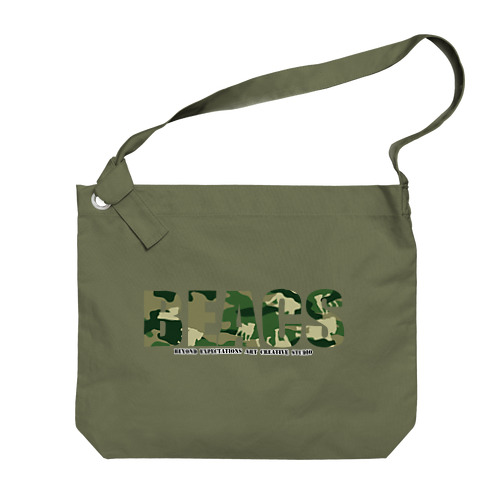 BEACS　ロゴ1（パグ） Big Shoulder Bag