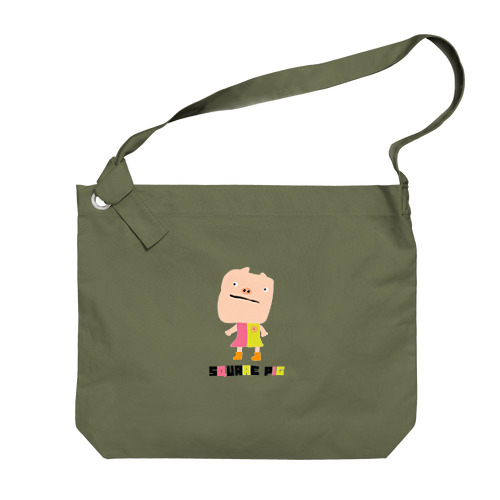 “SQUARE PIG” 小物 Big Shoulder Bag