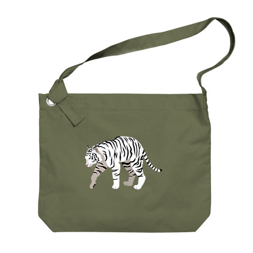 Big Tiger2(white) Big Shoulder Bag