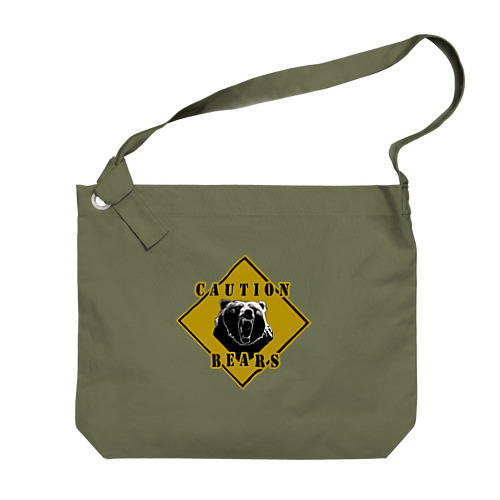 CAUTION- Bear　４ Big Shoulder Bag