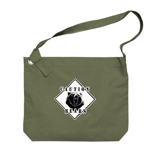 CAUTION- Bear　ｗ１ Big Shoulder Bag