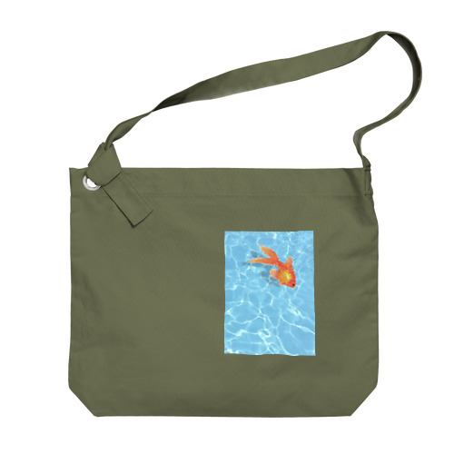 カクカク金魚 Big Shoulder Bag