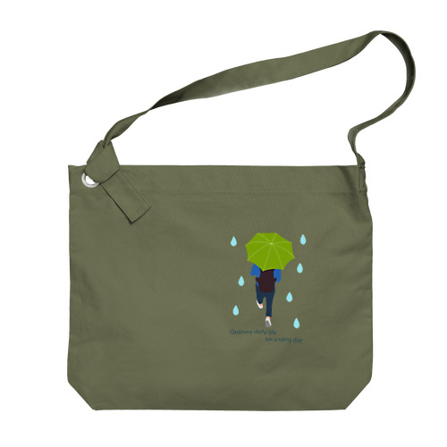 平凡な雨の日 Big Shoulder Bag