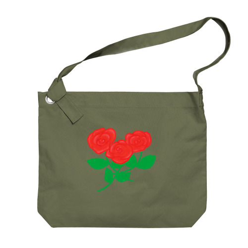 深紅の薔薇① Big Shoulder Bag