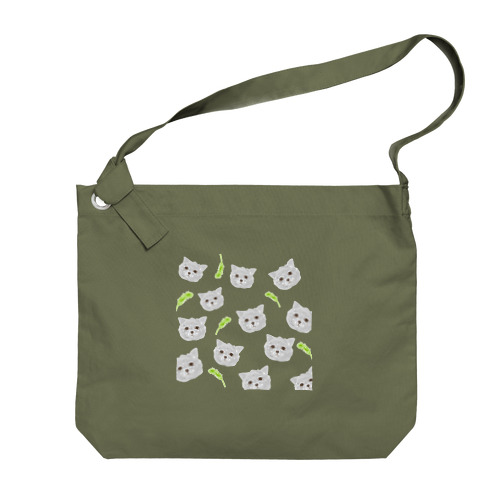 じゃらし猫🐱 Big Shoulder Bag