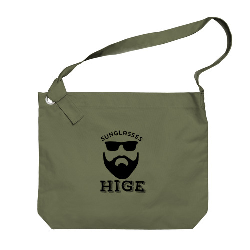 【HIGE】黒ロゴ Big Shoulder Bag