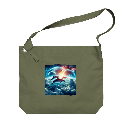 宇宙海（イルカ） Big Shoulder Bag