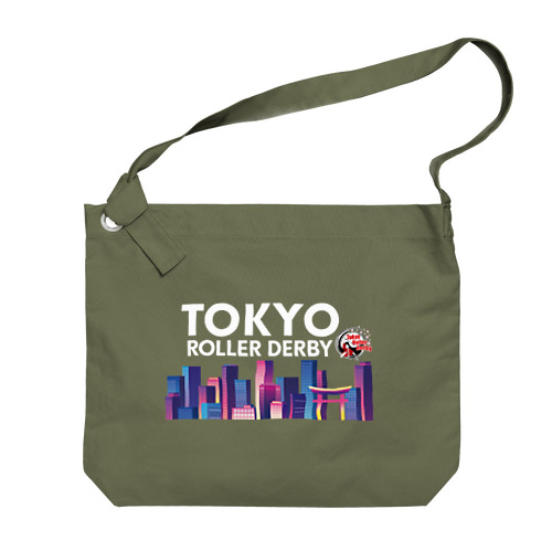 Tokyo Skyline（White character) Big Shoulder Bag